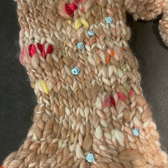 NWT KNIT COLLAGE X FREE PEOPLE COLLAB CROCHET STOCKING CHRISTMAS MSRP $128 - Picture 3 of 7